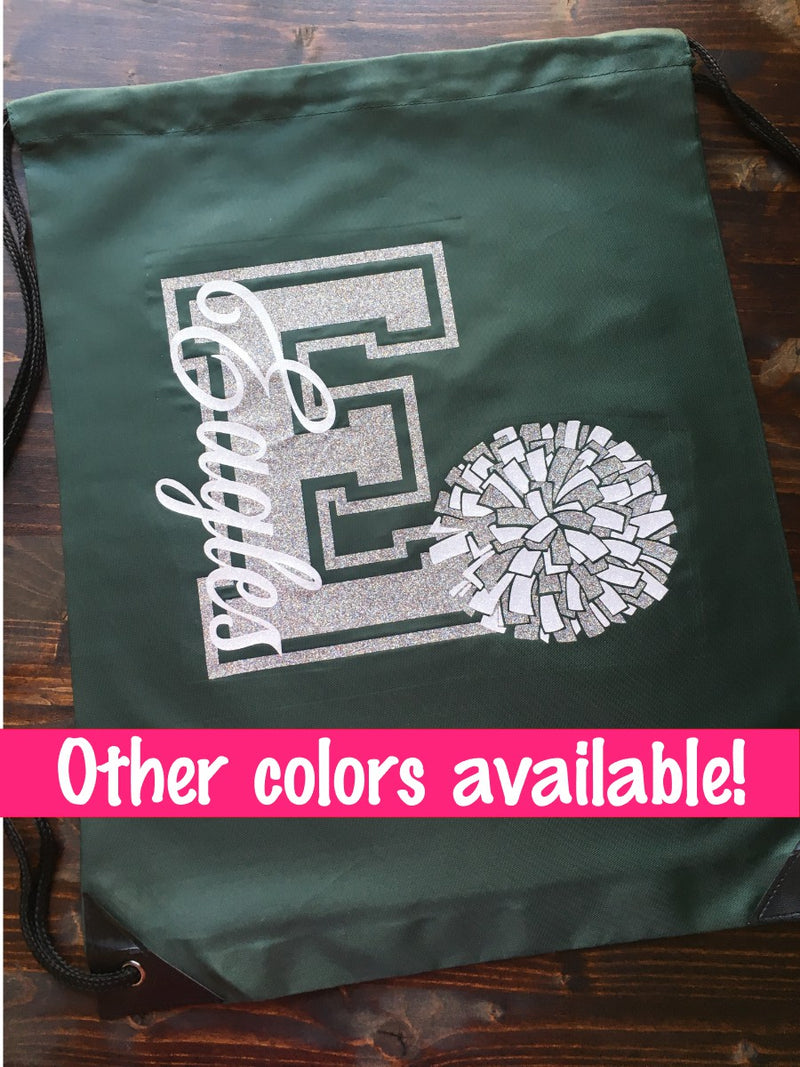 Drawstring cheer bags best sale